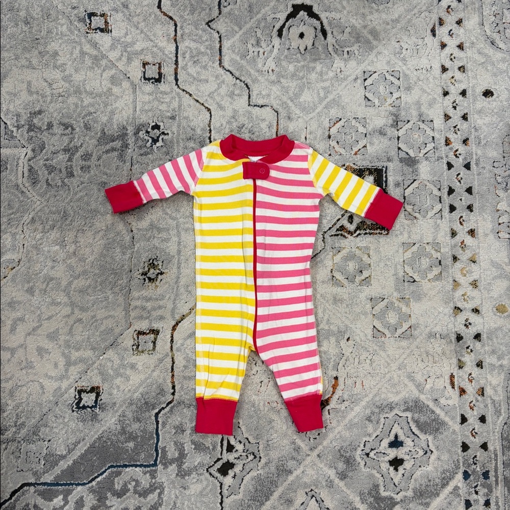 Hanna Andersson striped sleeper, 0-6 months